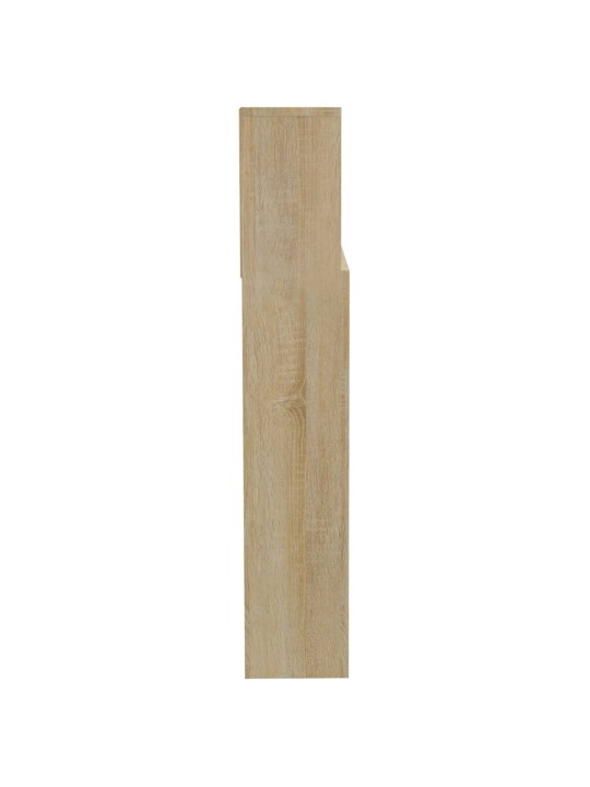 Gultas galvgalis ar plauktu, ozolkoka krāsa, 200x19x103,5 cm
