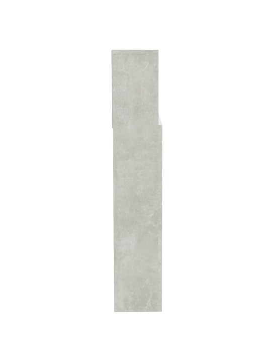 Gultas galvgalis ar plauktu, betona pelēks, 200x19x103,5 cm