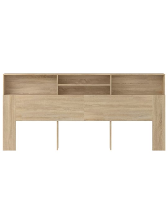 Gultas galvgalis ar plauktu, ozolkoka krāsa, 220x19x103,5 cm