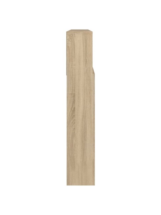 Gultas galvgalis ar plauktu, ozolkoka krāsa, 220x19x103,5 cm