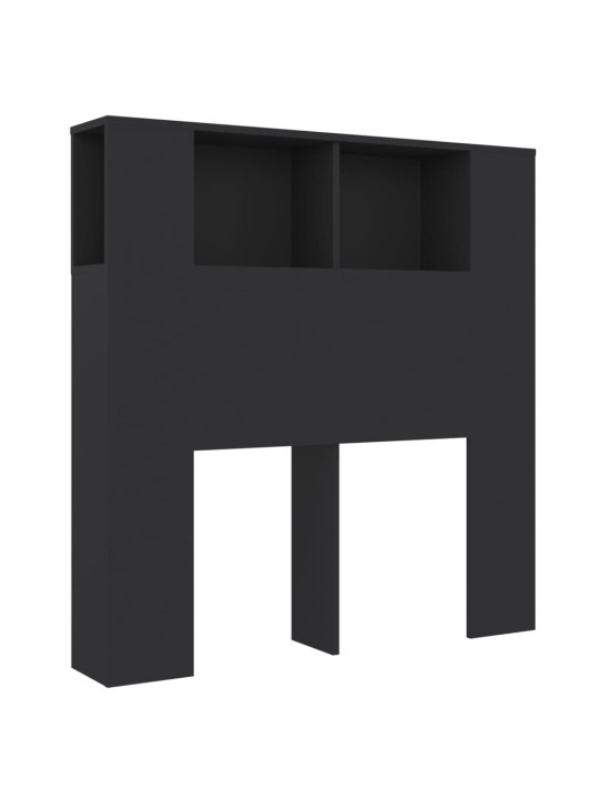 Gultas galvgalis ar plauktu, balts, 100x18,5x104,5 cm