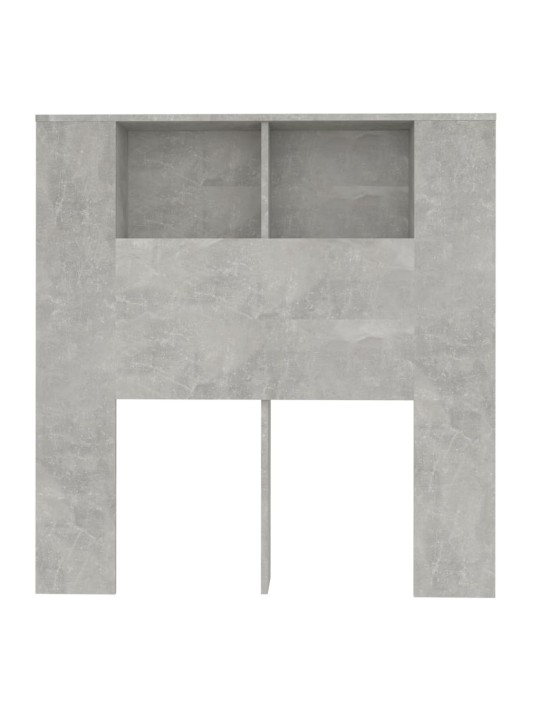 Gultas galvgalis ar plauktu, betona pelēks, 100x18,5x104,5 cm