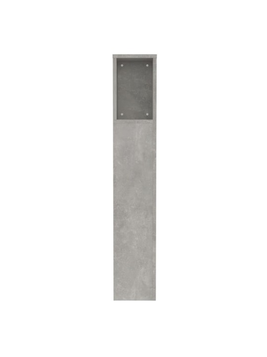 Gultas galvgalis ar plauktu, betona pelēks, 100x18,5x104,5 cm