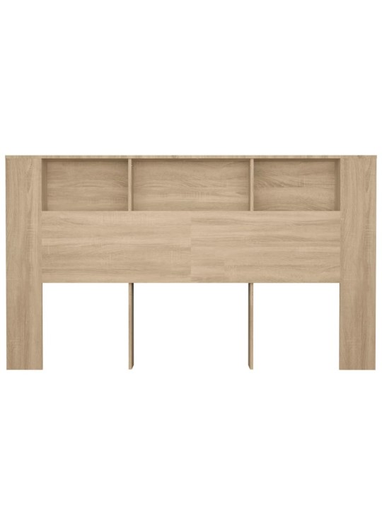 Gultas galvgalis ar plauktu, ozolkoka krāsa, 180x18,5x104,5 cm