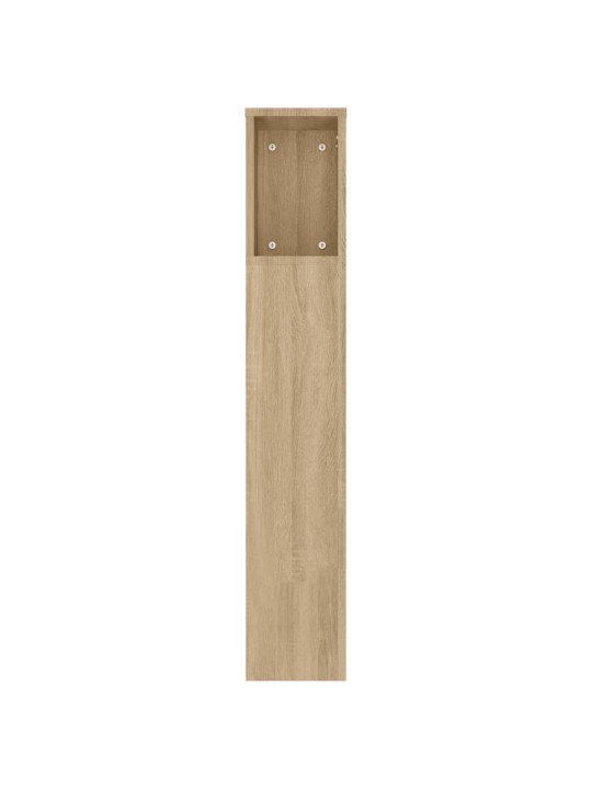 Gultas galvgalis ar plauktu, ozolkoka krāsa, 180x18,5x104,5 cm