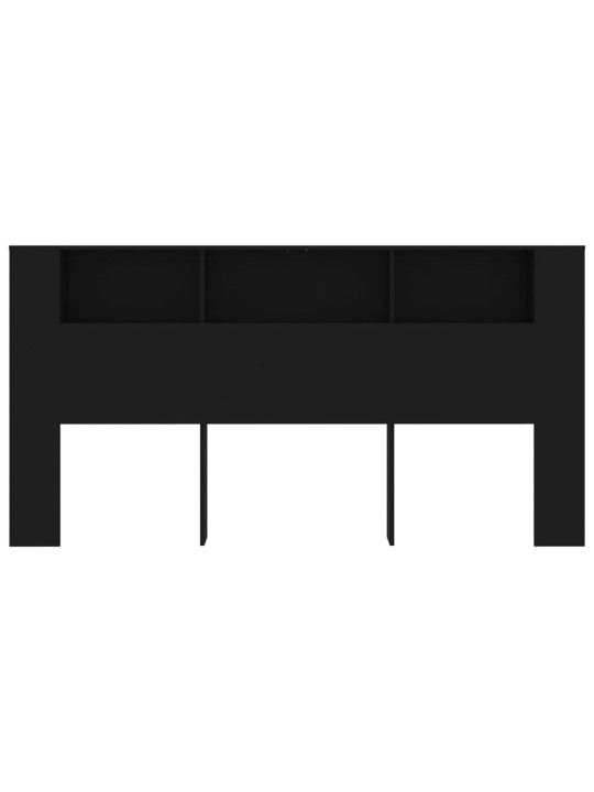 Gultas galvgalis ar plauktu, balts, 200x18,5x104,5 cm