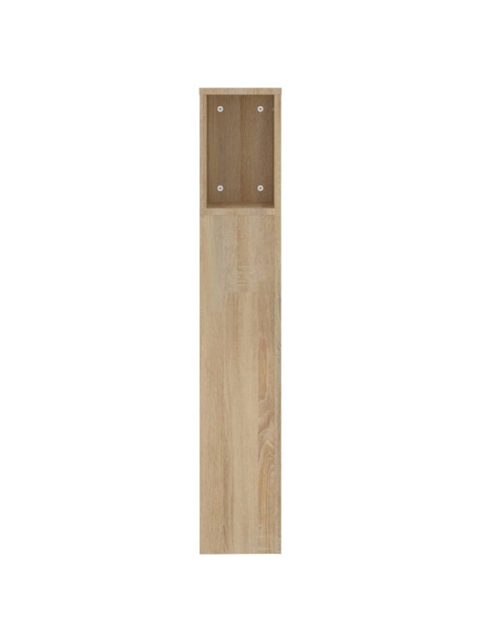 Gultas galvgalis ar plauktu, ozolkoka krāsa, 200x18,5x104,5 cm