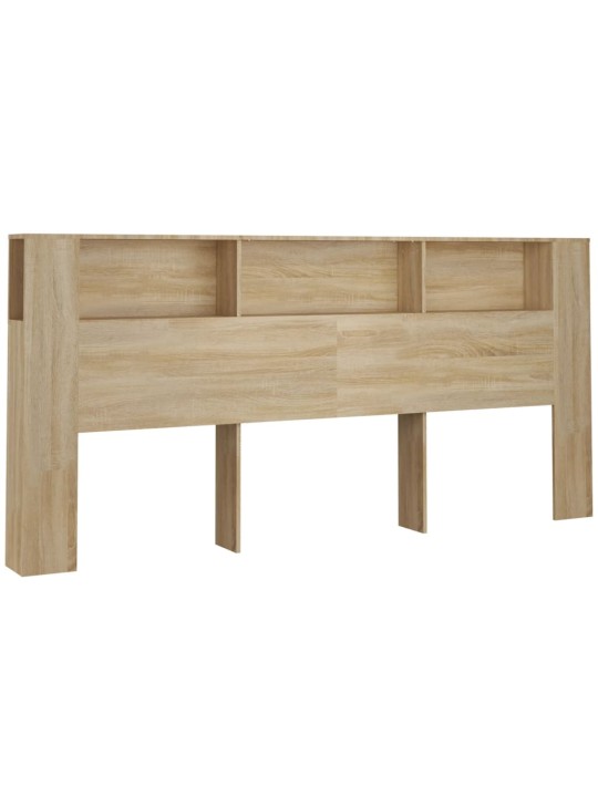 Gultas galvgalis ar plauktu, ozolkoka krāsa, 220x18,5x104,5 cm
