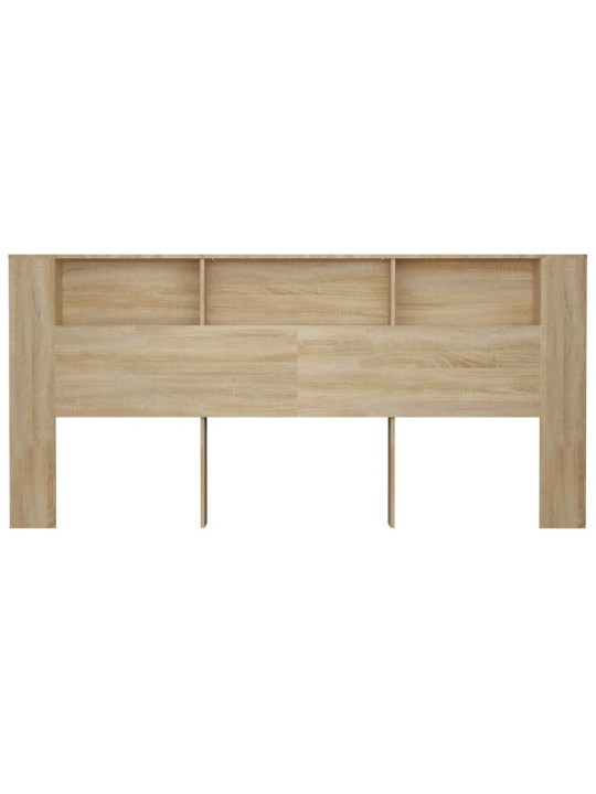 Gultas galvgalis ar plauktu, ozolkoka krāsa, 220x18,5x104,5 cm