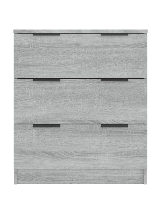 Kumode, pelēka ozolkoka krāsa, 60x30x70 cm, inženierijas koks