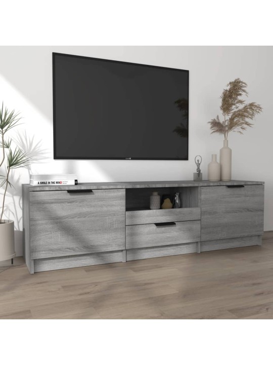 Tv skapītis, pelēka ozolkoka, 140x35x40 cm, inženierijas koks