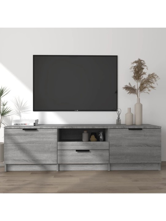 Tv skapītis, pelēka ozolkoka, 140x35x40 cm, inženierijas koks