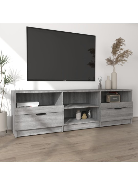 Tv skapītis, pelēka ozolkoka, 150x33,5x45 cm, inženierijas koks