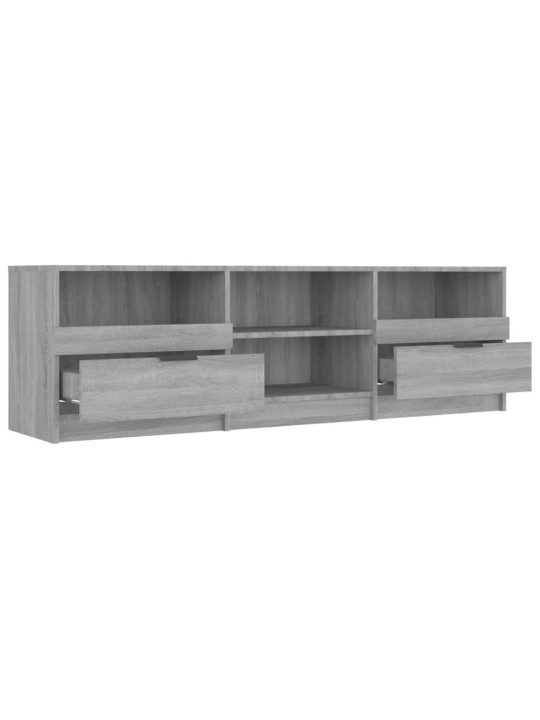 Tv skapītis, pelēka ozolkoka, 150x33,5x45 cm, inženierijas koks
