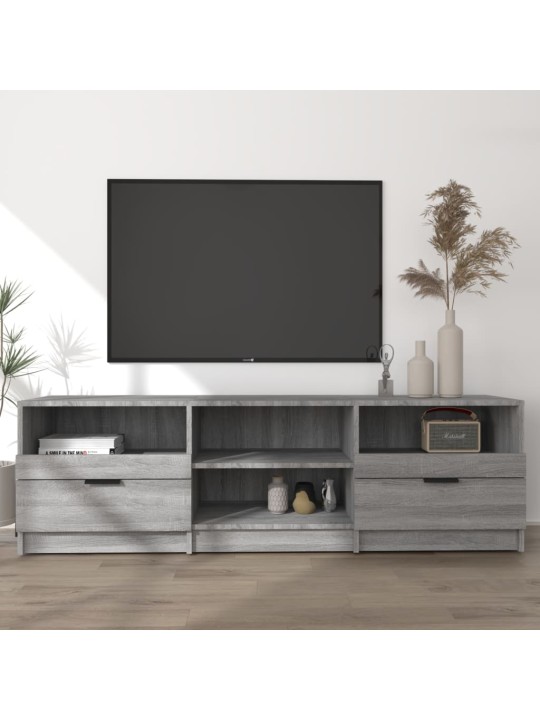Tv skapītis, pelēka ozolkoka, 150x33,5x45 cm, inženierijas koks