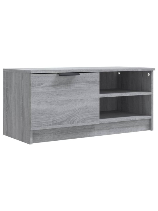 Tv skapītis, pelēka ozolkoka, 80x35x36,5 cm, inženierijas koks