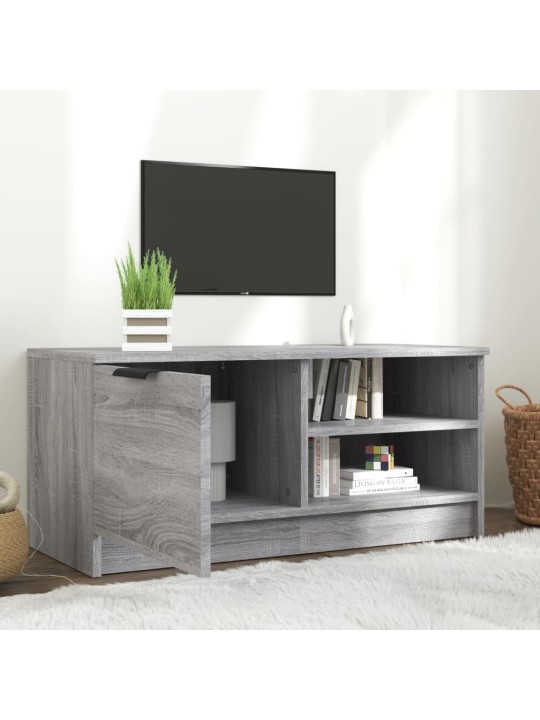 Tv skapītis, pelēka ozolkoka, 80x35x36,5 cm, inženierijas koks