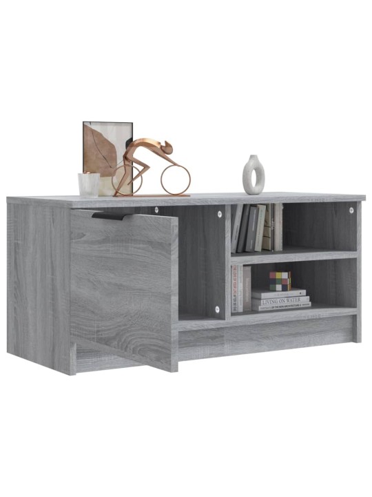 Tv skapītis, pelēka ozolkoka, 80x35x36,5 cm, inženierijas koks