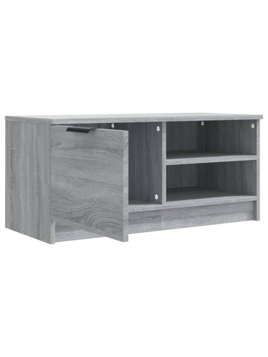 Tv skapītis, pelēka ozolkoka, 80x35x36,5 cm, inženierijas koks