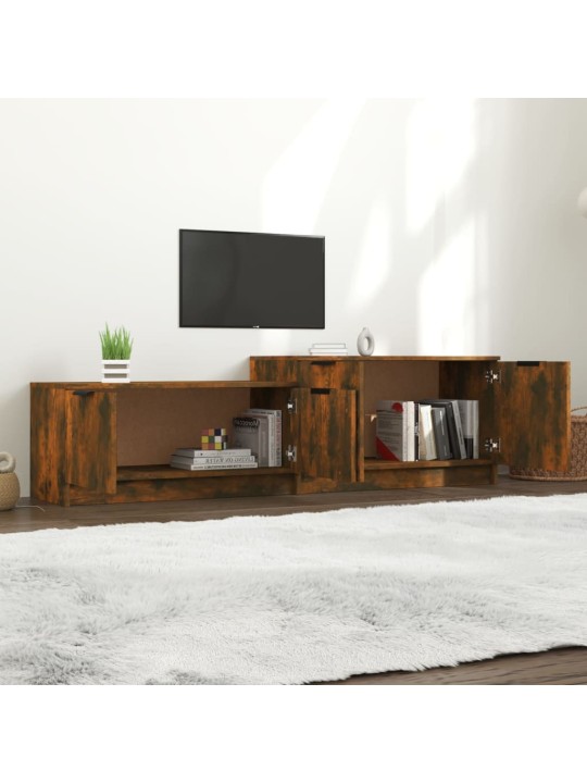 Tv skapītis, ozolkoka krāsa, 158,5x36x45 cm, inženierijas koks