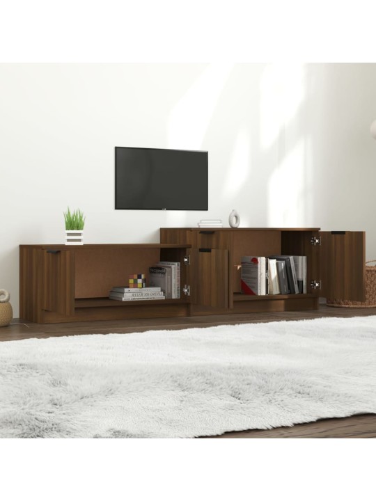 Tv skapītis, brūna ozola, 158,5x36x45 cm, inženierijas koks