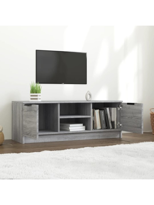 TV skapītis, pelēka ozolkoka, 102x35x36,5 cm, inženierijas koks