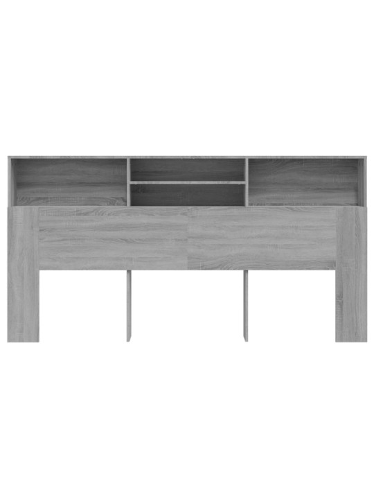 Gultas galvgalis ar plauktu, pelēcīga ozolkoka, 200x19x103,5 cm