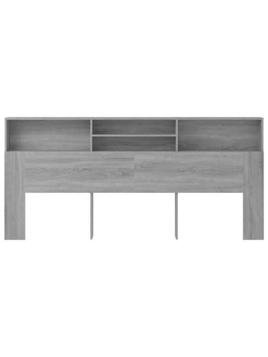 Gultas galvgalis ar plauktu, pelēcīga ozolkoka, 220x19x103,5 cm