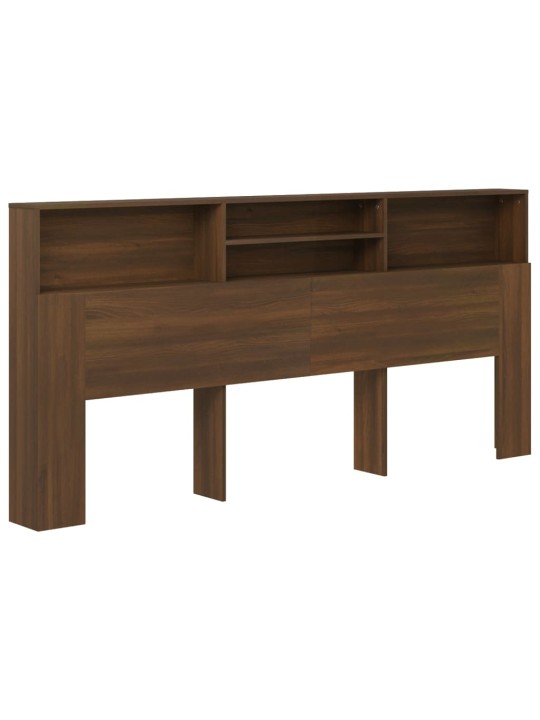 Gultas galvgalis ar plauktu, ozolkoka krāsa, 220x19x103,5 cm