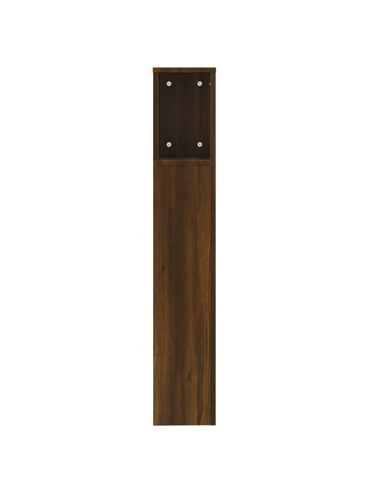 Gultas galvgalis ar plauktu, ozolkoka krāsa, 200x18,5x104,5 cm
