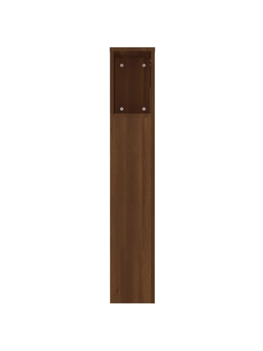 Gultas galvgalis ar plauktu, ozolkoka krāsa, 220x18,5x104,5 cm