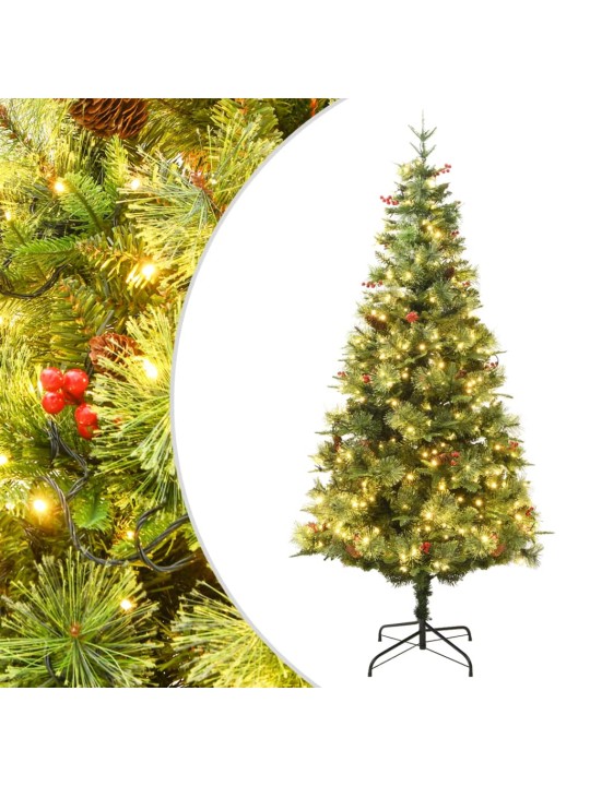 Ziemassvētku egle ar čiekuriem, zaļa, 120 cm, pvc un pe