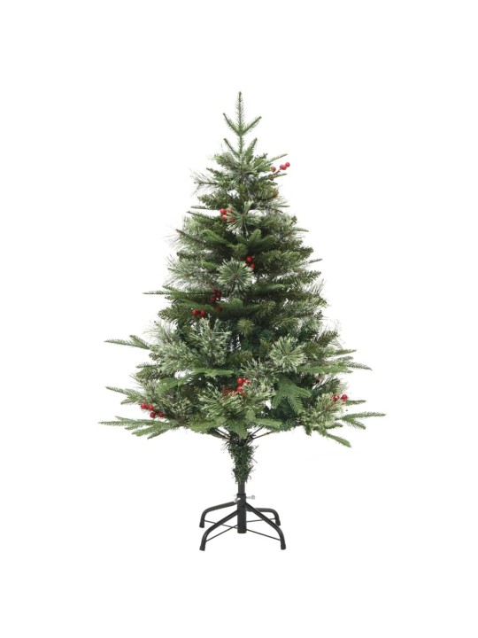 Ziemassvētku egle ar čiekuriem, zaļa, 120 cm, pvc un pe