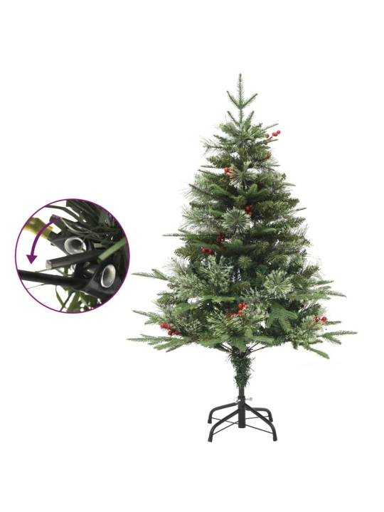 Ziemassvētku egle ar čiekuriem, zaļa, 120 cm, pvc un pe