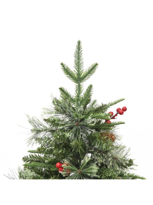 Ziemassvētku egle ar čiekuriem, zaļa, 120 cm, pvc un pe