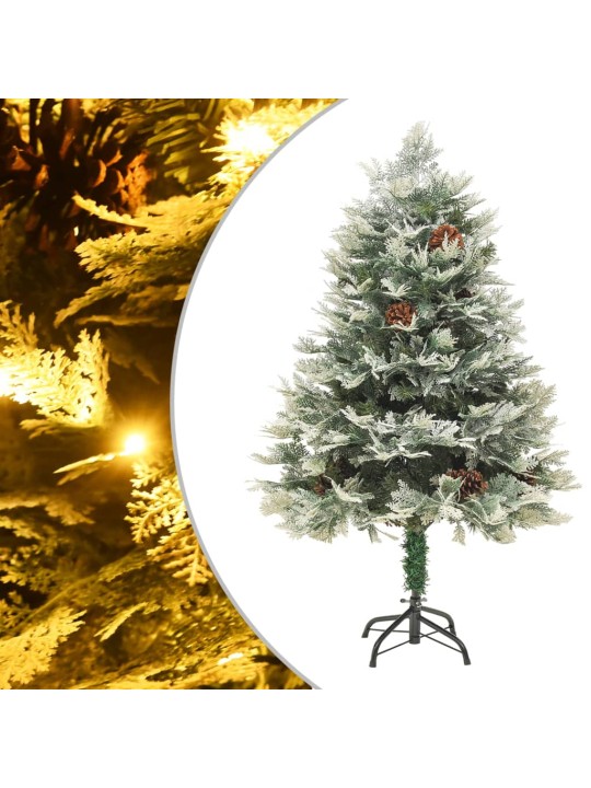 Ziemassvētku egle ar čiekuriem, zaļa, 120 cm, pvc un pe