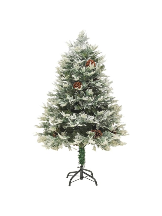 Ziemassvētku egle ar čiekuriem, zaļa, 120 cm, pvc un pe