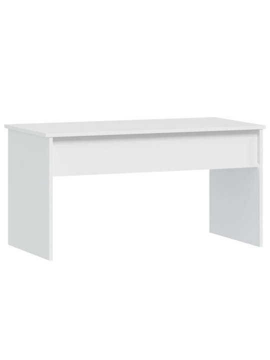 Kafijas galdiņš, balts, 102x50,5x52,5 cm, inženierijas koks