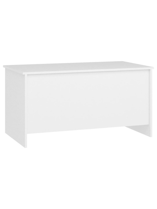 Kafijas galdiņš, balts, 102x55,5x52,5 cm, inženierijas koks
