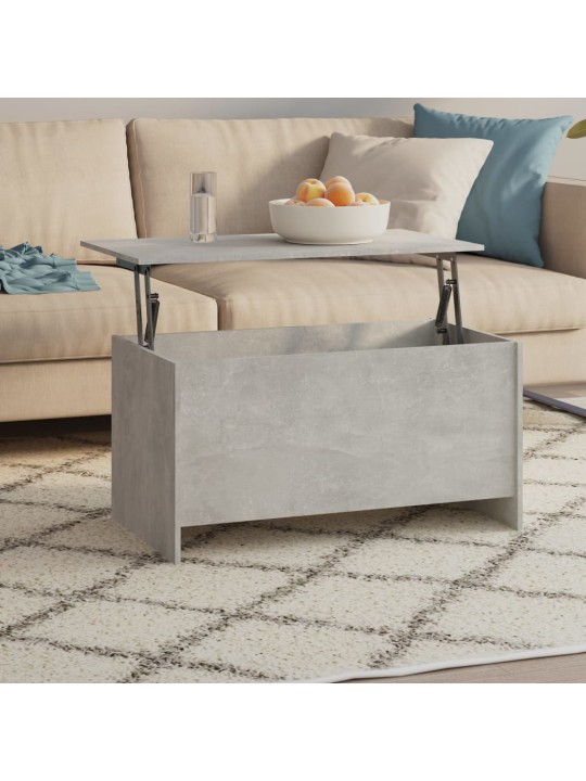 Kafijas galdiņš betona pelēks 102x55,5x52,5cm inženierijas koks
