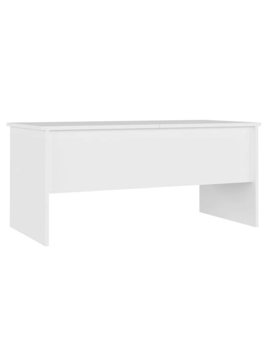 Kafijas galdiņš, balts, 102x50,5x46,5 cm, inženierijas koks