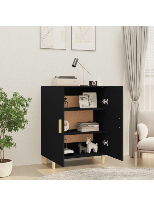 Kumode, melna, 70x34x90 cm, inženierijas koks