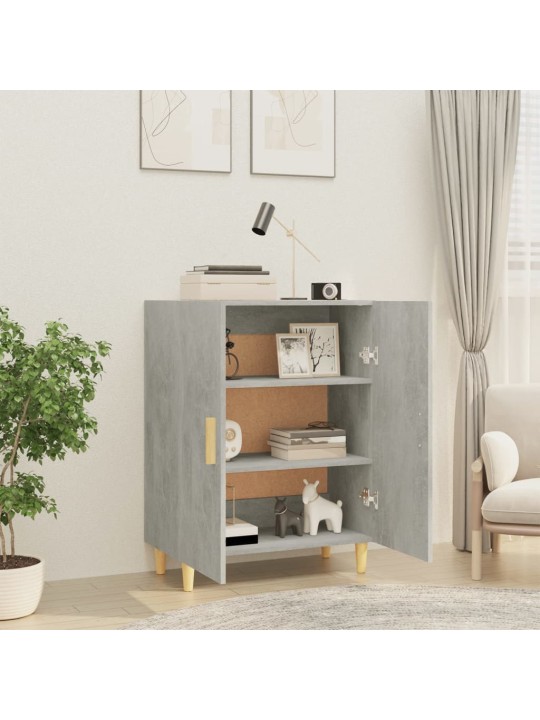 Kumode, betona pelēka, 70x34x90 cm, inženierijas koks