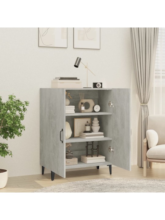 Kumode, betona pelēka, 70x34x90 cm, inženierijas koks