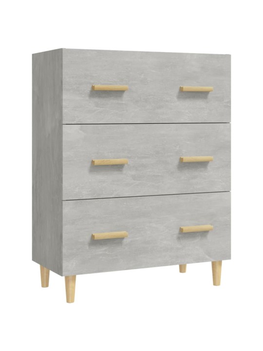 Kumode, betona pelēka, 70x34x90 cm, inženierijas koks