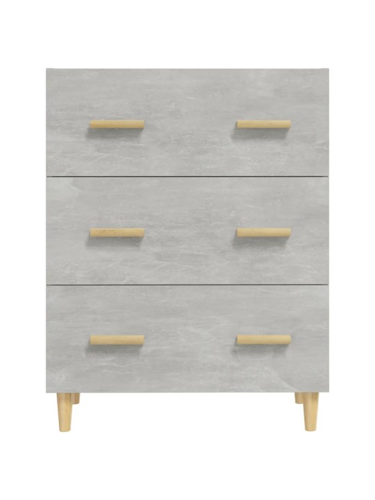 Kumode, betona pelēka, 70x34x90 cm, inženierijas koks