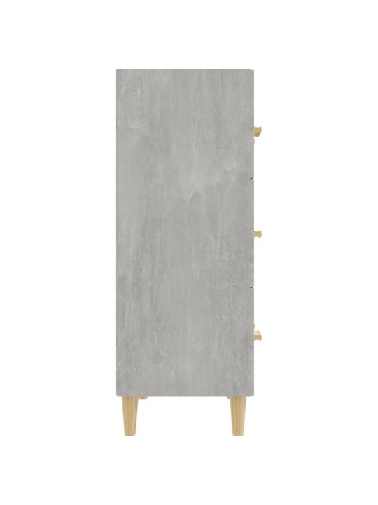Kumode, betona pelēka, 70x34x90 cm, inženierijas koks