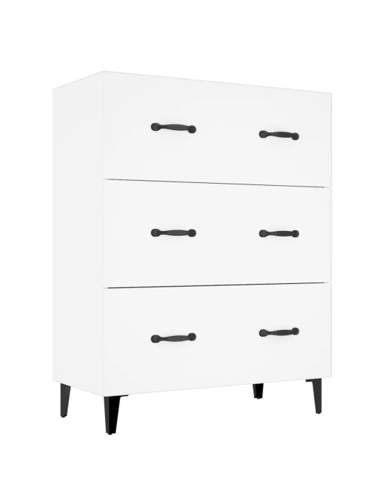 Kumode, balta, 69,5x34x90 cm, inženierijas koks