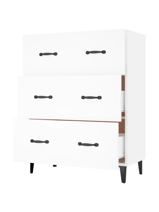 Kumode, balta, 69,5x34x90 cm, inženierijas koks