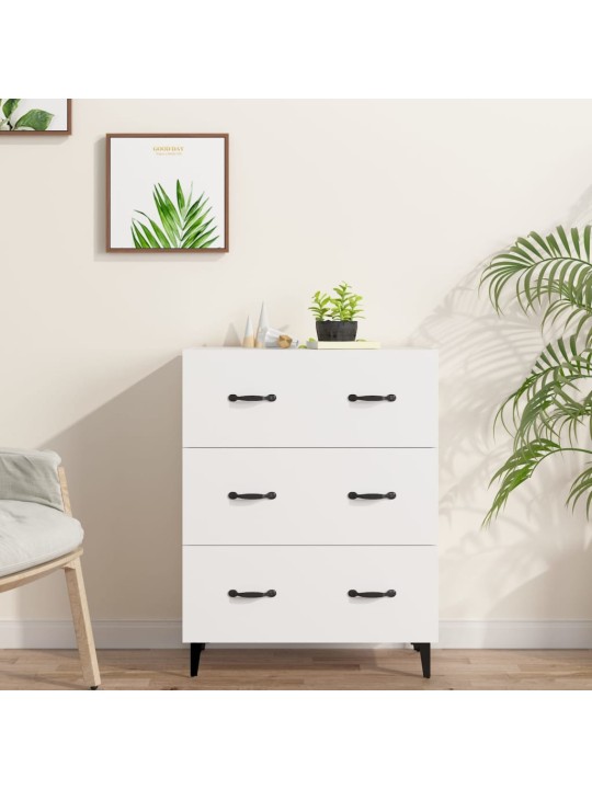 Kumode, balta, 69,5x34x90 cm, inženierijas koks